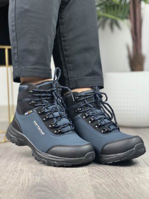 Buty sportowe trekkingowe damskie granatowe American Club - Styl miejski