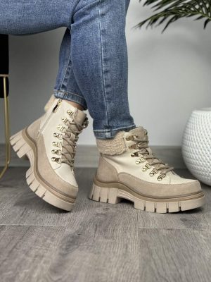 Beżowe sneakersy damskie sportowe T.Sokolski Z24-276 - Styl klasyczny