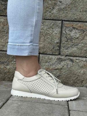 Beżowe buty damskie GOODIN GD-FT-15 Beige - Styl casualowy