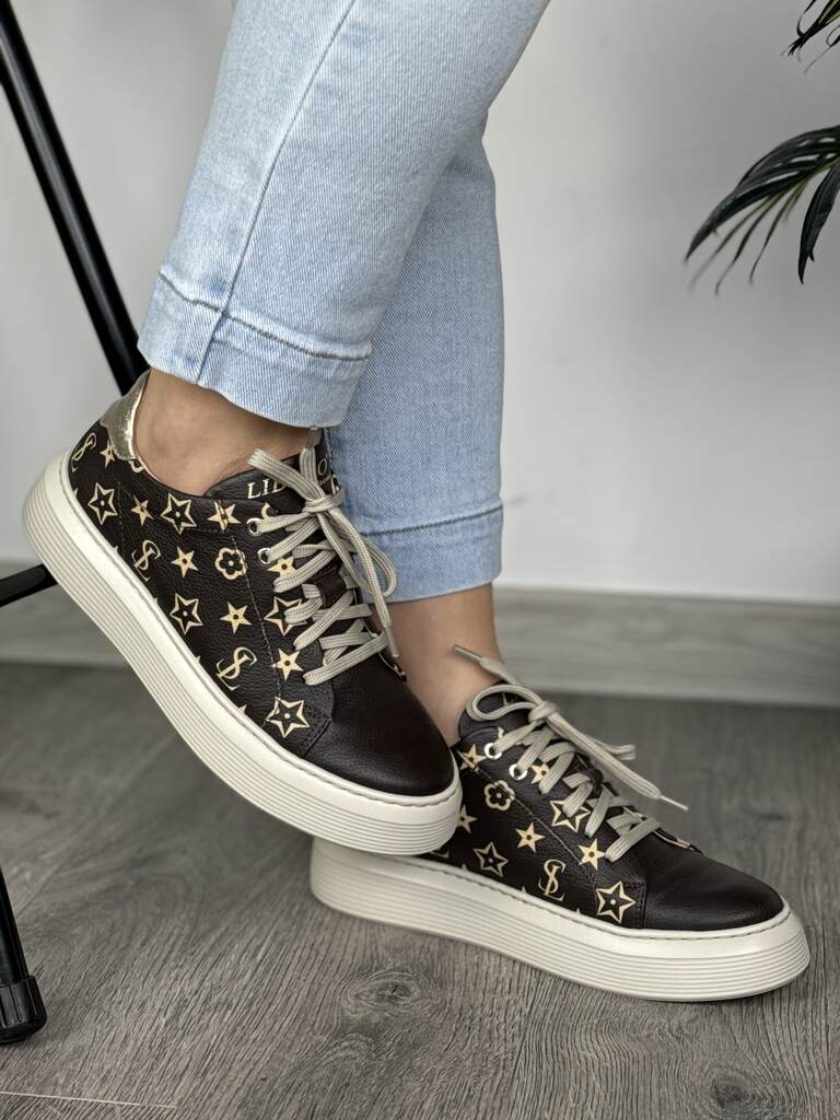 Brązowe buty damskie skórzane Libero 3050 - Styl casualowy