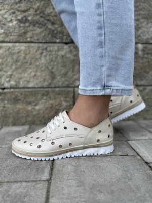 Komfortowe buty damskie Loretta Vitale – Wygodne półbuty skórzane - Styl miejski