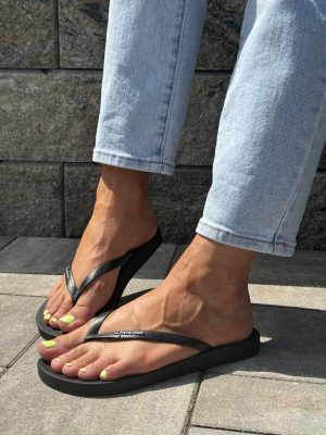 Japonki damskie Ipanema wegańskie 81030 Czarne - Styl casualowy
