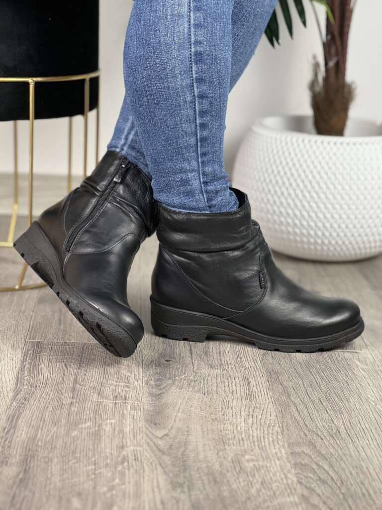 Botki Axel skórzane na szeroką stopę 4453 - Styl wieczorowy