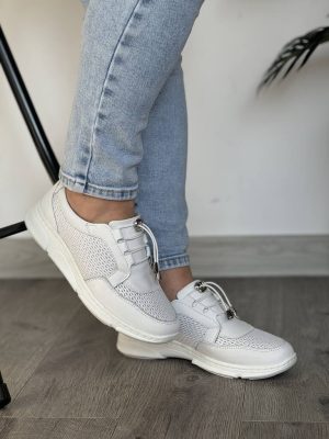 Białe półbuty skórzane T.Sokolski W22-355 - Styl casualowy