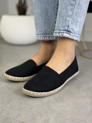 Czarne espadryle damskie tanie buty 2293 News - Styl casualowy