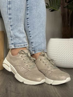 Skórzane ażurowe sneakersy damskie Filippo DP2156/21 - Na wiosnę