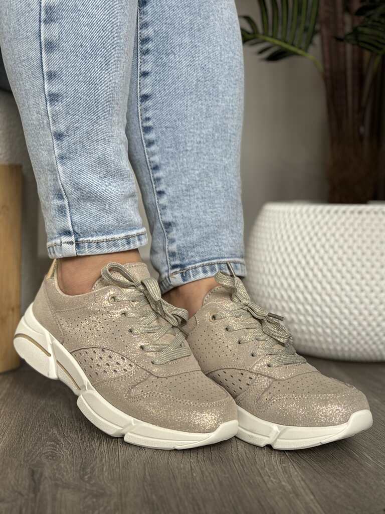 Skórzane ażurowe sneakersy damskie Filippo DP2156/21 - Na wiosnę