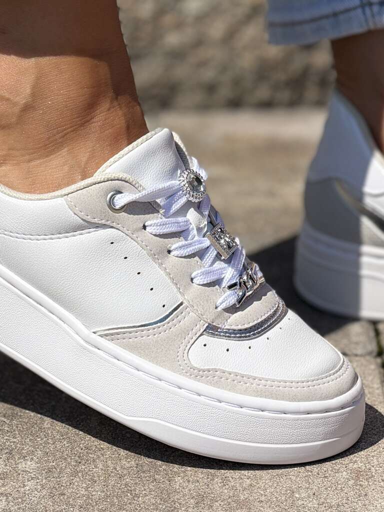 Lekkie białe buty sportowe damskie Piccadilly 910010-4 - Na jesień