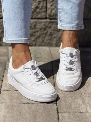 Lekkie białe buty sportowe damskie Piccadilly 910010-4 - Na jesień
