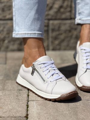 Komfortowe białe buty sportowe damskie Piccadilly 910010-2 - Styl casualowy