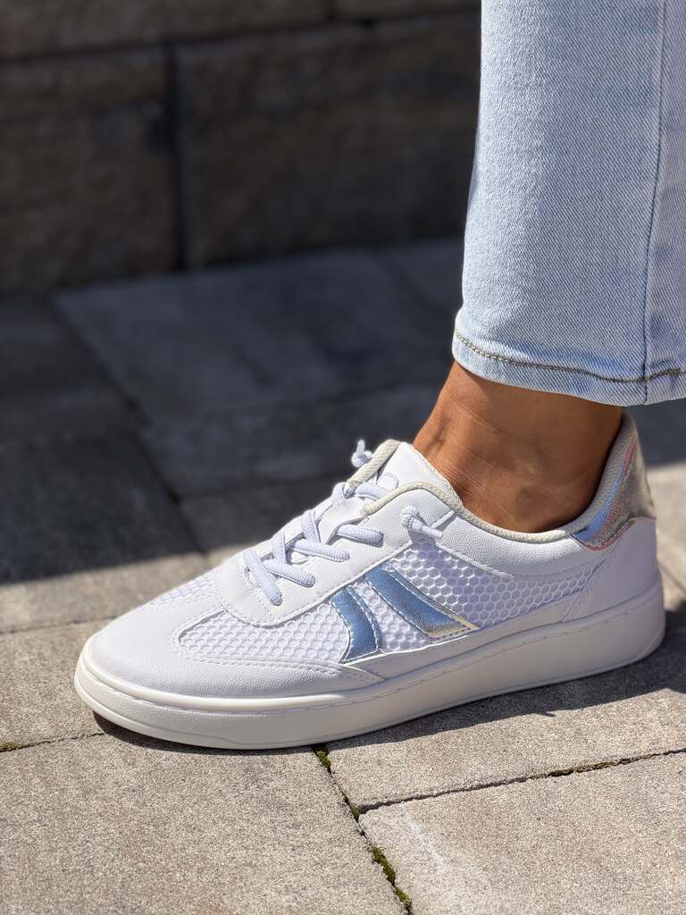 Białe komfortowe buty sportowe damskie z siateczką Piccadilly 985025 - Na zimę