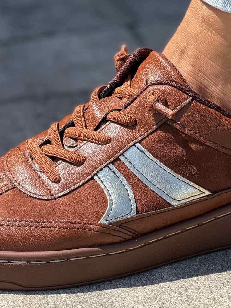 Brązowe komfortowe buty sportowe damskie z siateczką Piccadilly 985025-10 - obrazek 8