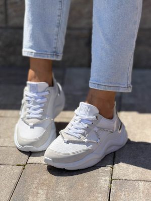 Białe sneakersy damskie sportowe Piccadilly 939018 - Styl casualowy