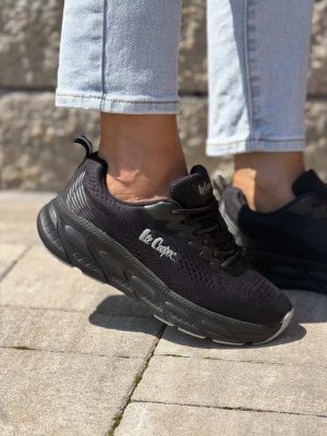 Czarne buty sportowe na grubej podeszwie Lee Copper 2552L