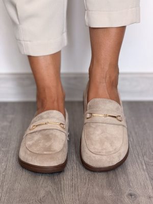 Brązowe zamszowe mokasyny damskie barefoot Siwiecki JH756 - Na lato